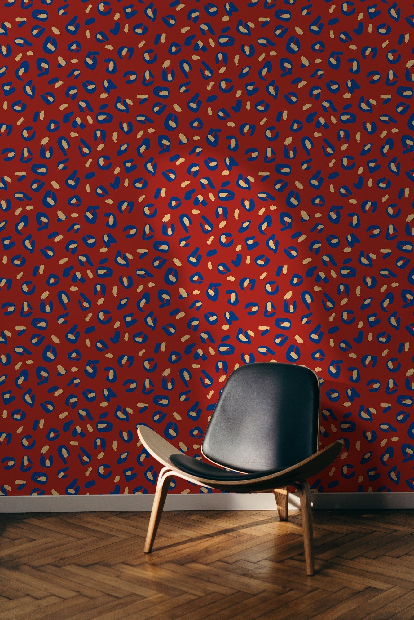 EF4903-4 Funky Leopard Red L'Enfant Terrible Wallpaper by Tres Tintas