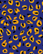 EF4903-5 Funky Leopard Blue L'Enfant Terrible Wallpaper by Tres Tintas
