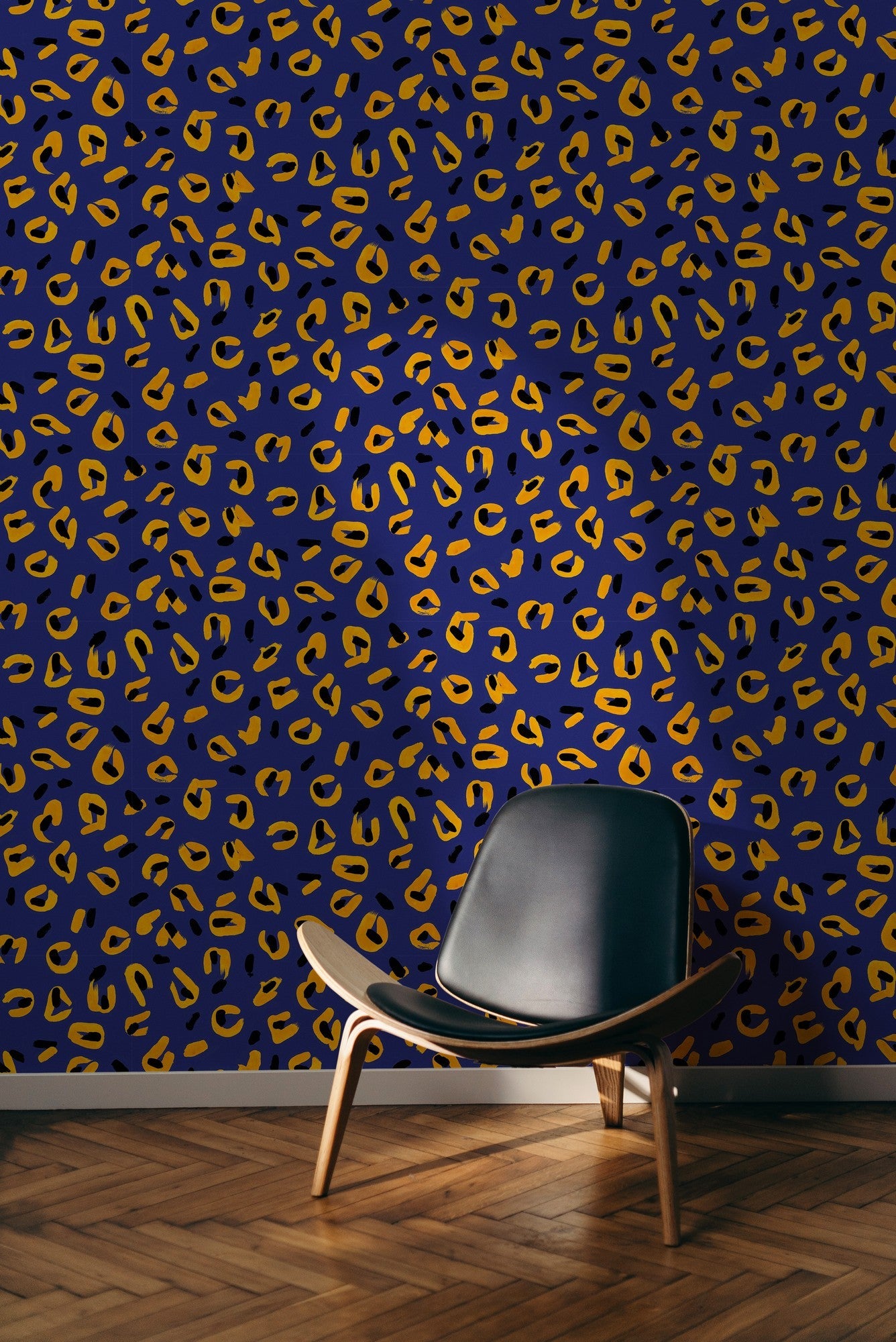 EF4903-5 Funky Leopard Blue L'Enfant Terrible Wallpaper by Tres Tintas