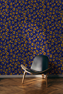 EF4903-5 Funky Leopard Blue L'Enfant Terrible Wallpaper by Tres Tintas