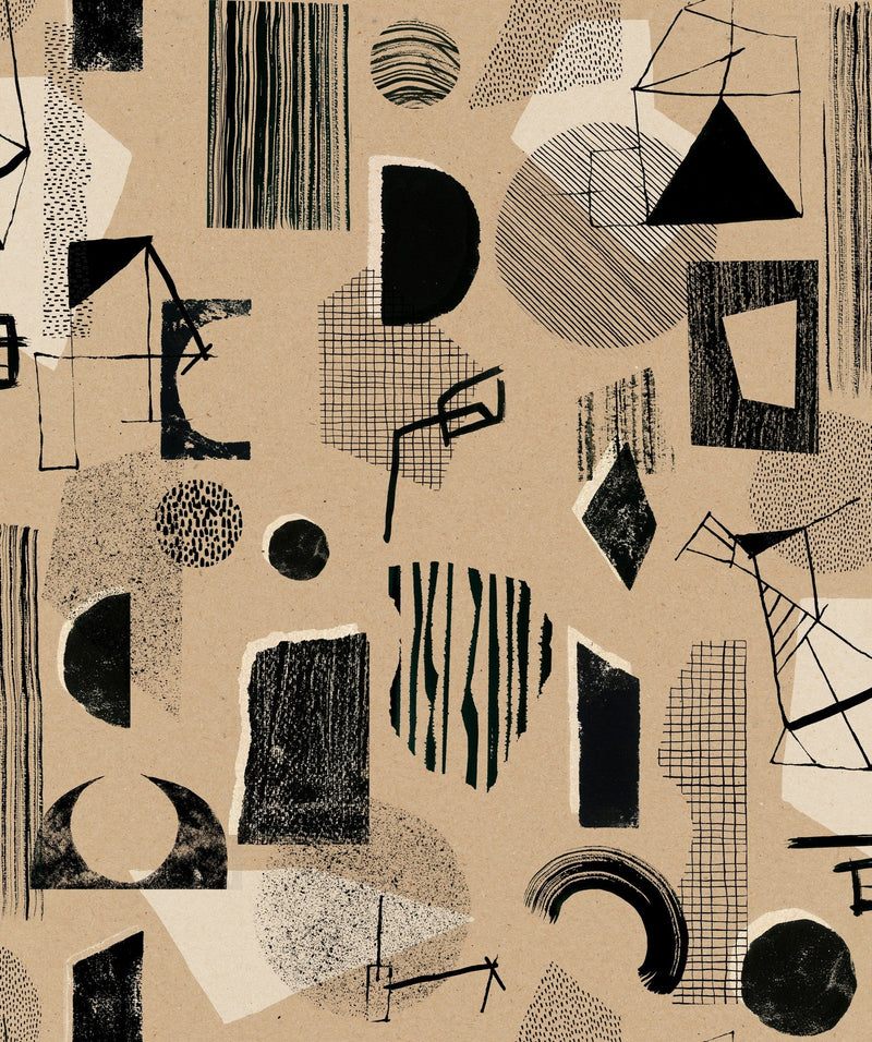 EF4904-1 Brave Partiture Kraft L'Enfant Terrible Wallpaper by Tres Tintas