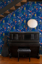 EF4904-3 Brave Partiture Blue L'Enfant Terrible Wallpaper by Tres Tintas