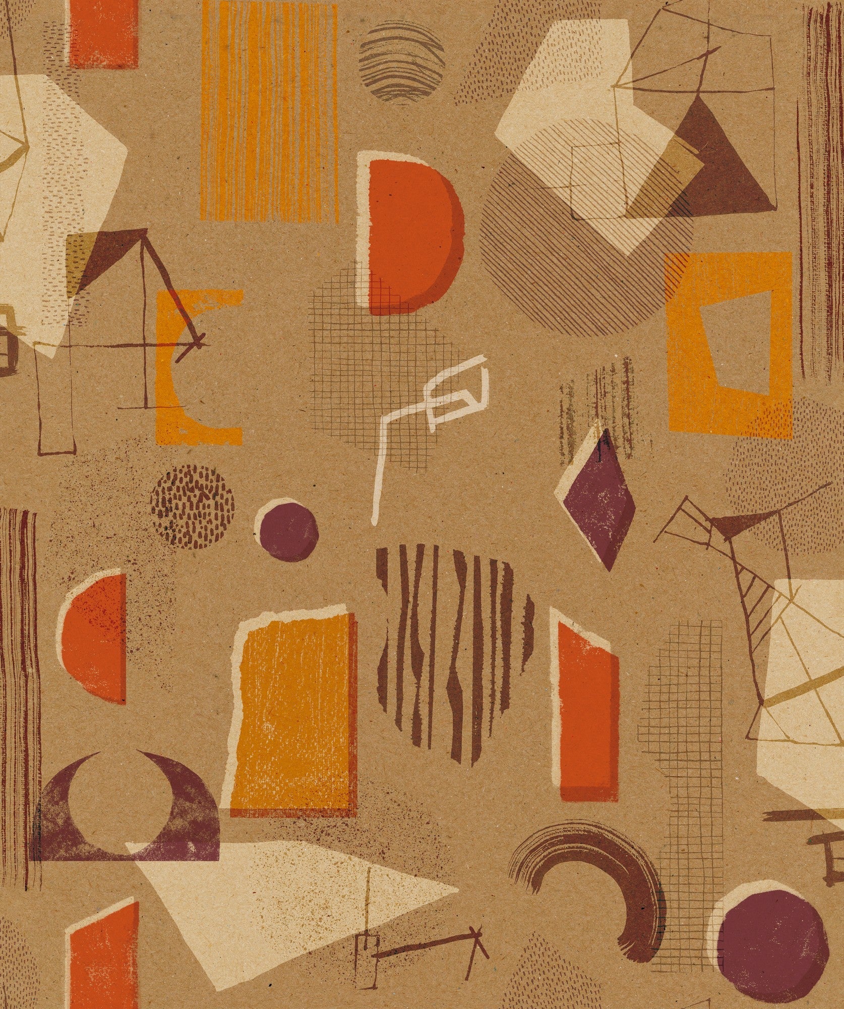 EF4904-4 Brave Partiture Cinnamon L'Enfant Terrible Wallpaper by Tres Tintas