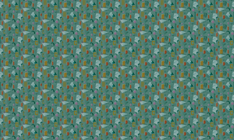 EF4904-5 Brave Partiture Turquoise L'Enfant Terrible Wallpaper by Tres Tintas