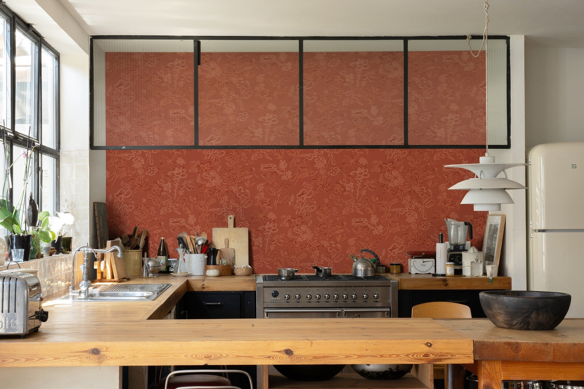 EF4905-4 Crazy Flowers Red L'Enfant Terrible Wallpaper by Tres Tintas