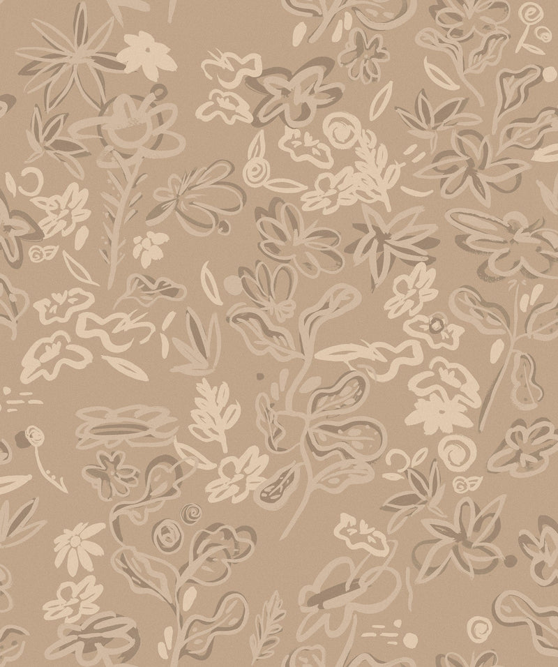 EF4905-5 Crazy Flowers Beige L'Enfant Terrible Wallpaper by Tres Tintas