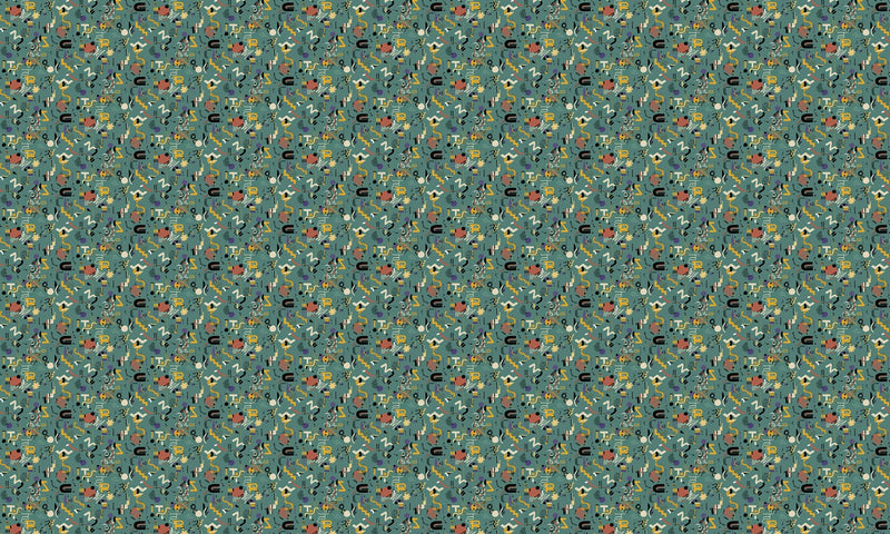 EF4906-1 Funny Shapes Turquoise L'Enfant Terrible Wallpaper by Tres Tintas