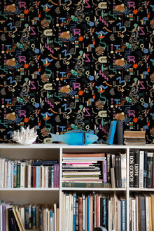 EF4906-3 Funny Shapes Black L'Enfant Terrible Wallpaper by Tres Tintas