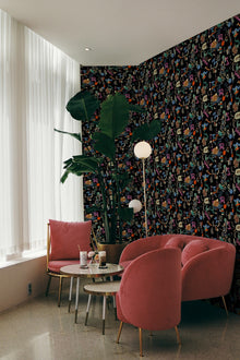 EF4906-3 Funny Shapes Black L'Enfant Terrible Wallpaper by Tres Tintas
