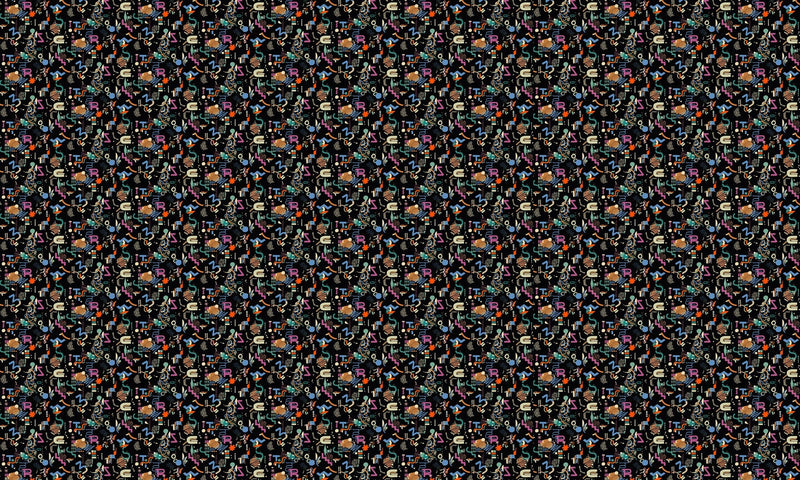 EF4906-3 Funny Shapes Black L'Enfant Terrible Wallpaper by Tres Tintas