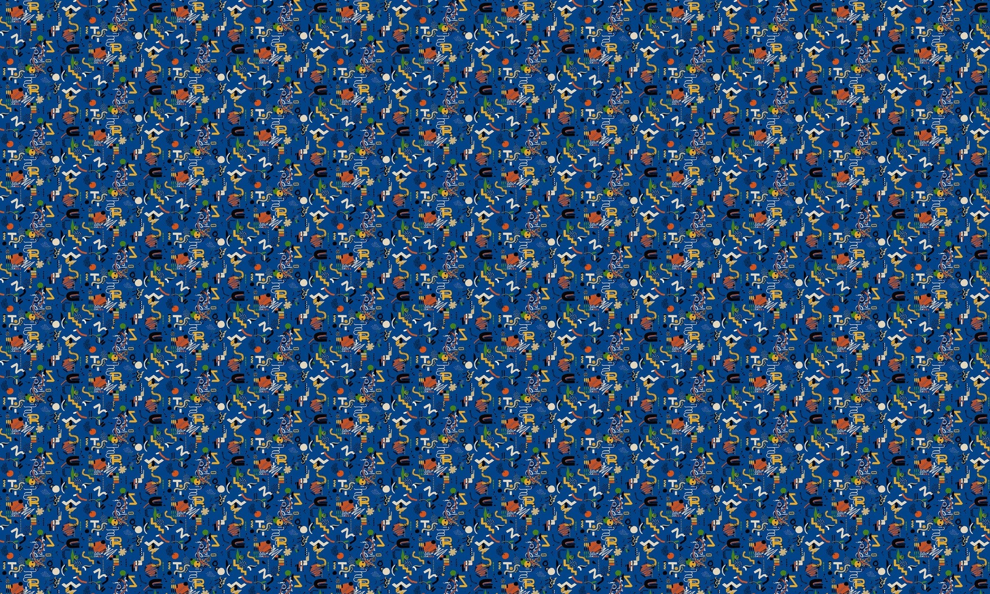 EF4906-4 Funny Shapes Azul L'Enfant Terrible Wallpaper by Tres Tintas