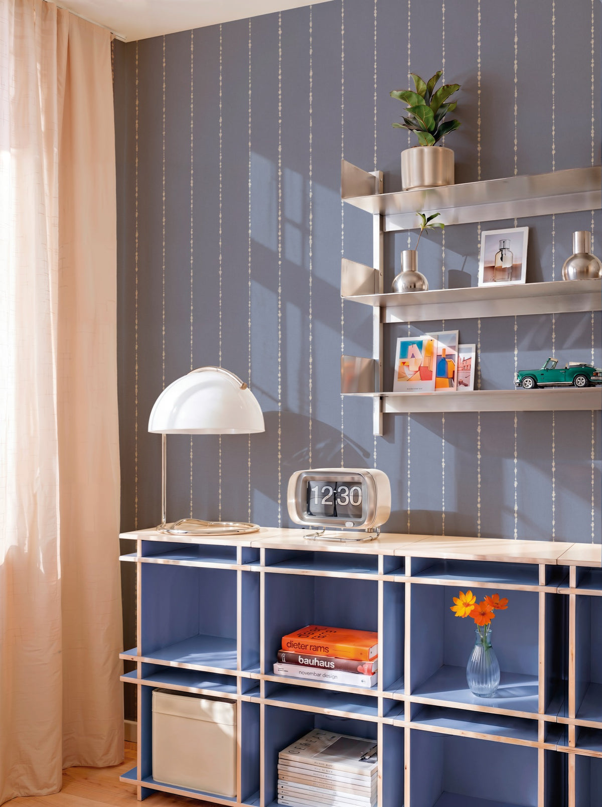 Comet Fall Sky Blue Entre Luces Wallpaper by Tres Tintas