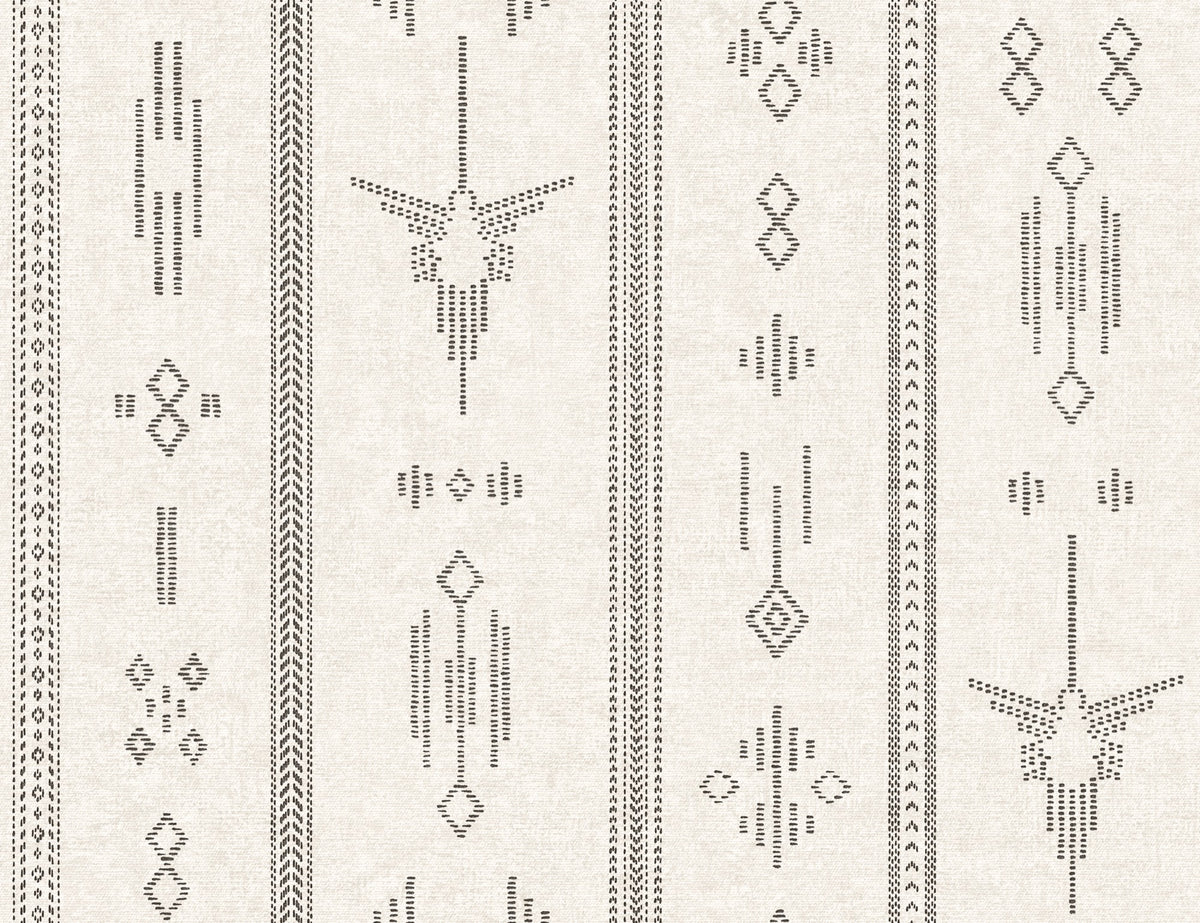 EL5507-2 Nazca Lines Charcoal Entre Luces Wallpaper by Tres Tintas - flat