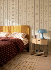 EL5507-2 Nazca Lines Charcoal Entre Luces Wallpaper by Tres Tintas - room