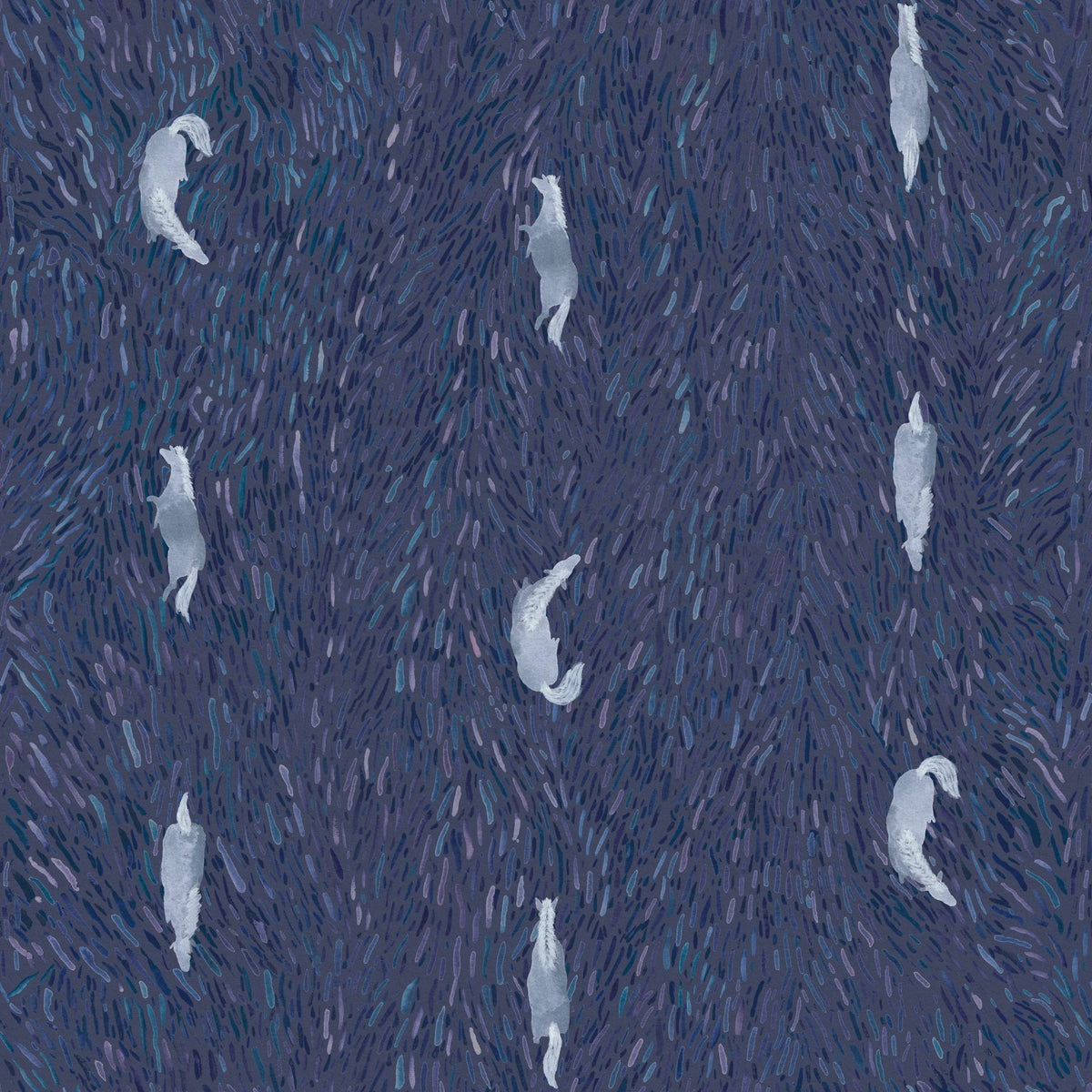 EL5508-6 Aliens View Midnight Entre Luces Wallpaper by Tres Tintas - flat