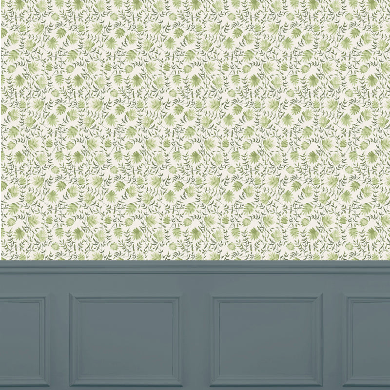 Elai Sage Country Folk Wallpaper by Voyage Maison | ELAI/WPO/SAG
