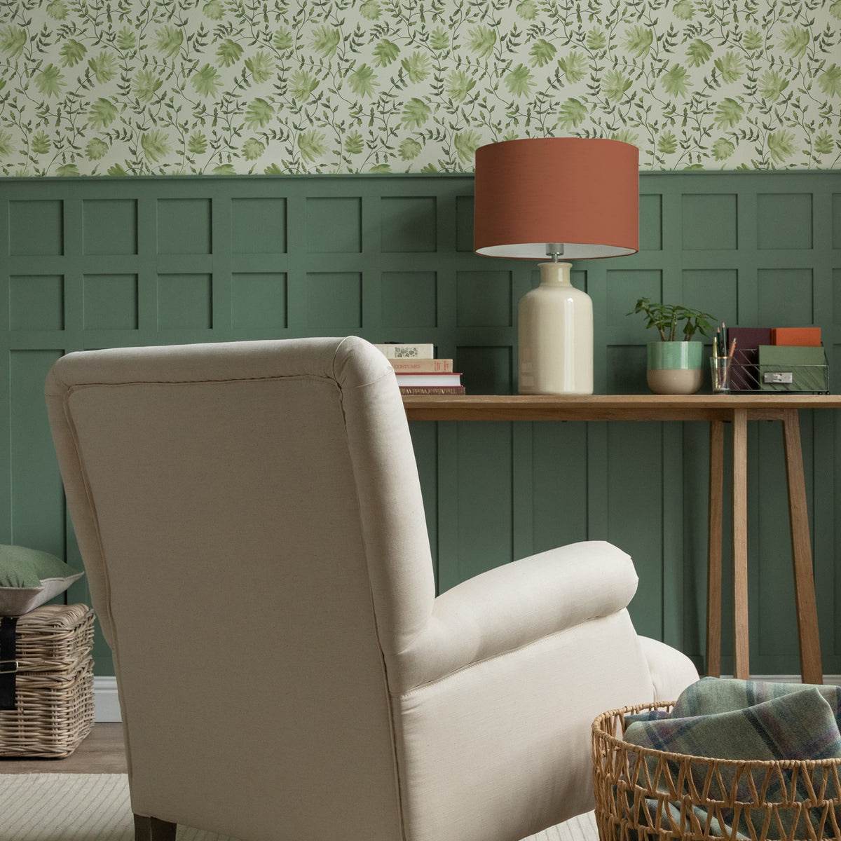 Elai Sage Country Folk Wallpaper by Voyage Maison | ELAI/WPO/SAG