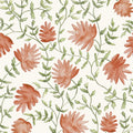 Elai Terracotta Country Folk Wallpaper by Voyage Maison