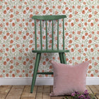 Elai Terracotta Country Folk Wallpaper by Voyage Maison | ELAI/WPO/TER