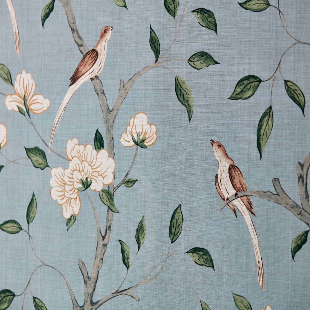 313047 Eleanora Print Stockholm Blue Wallpaper by Zoffany