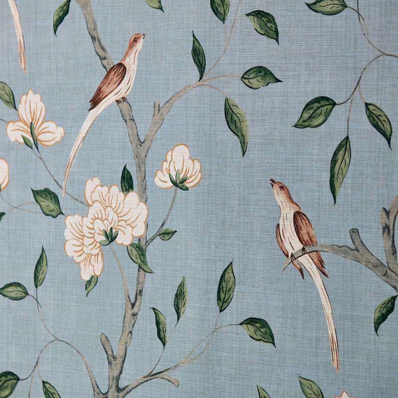 313047 Eleanora Print Stockholm Blue Wallpaper by Zoffany