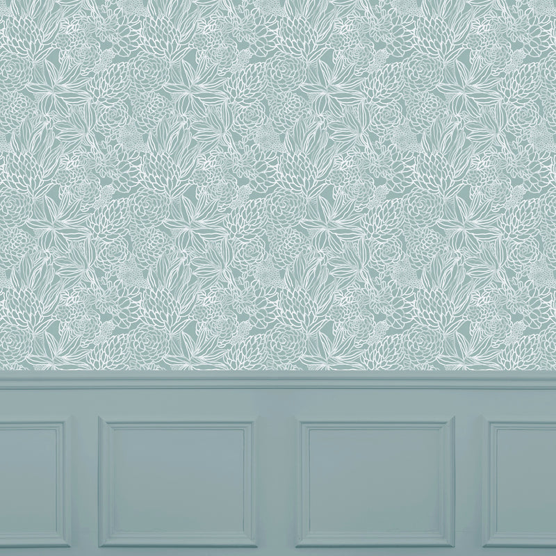 Elstow Duck Egg Wallpaper by Voyage Maison | ELSTOW/WPO/DUC