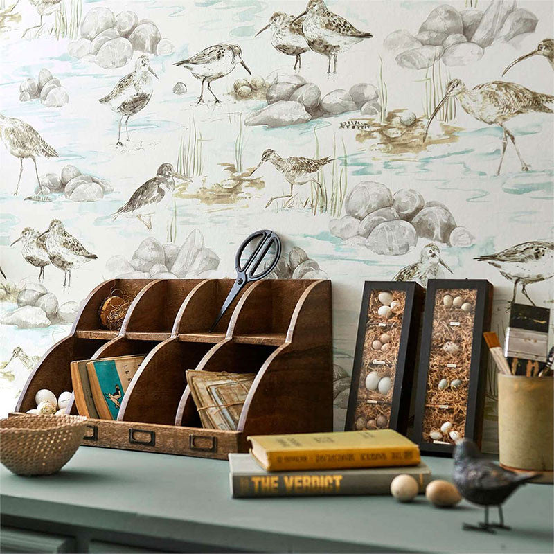 Estuary Birds Embleton Bay Wallpaper By Sanderson