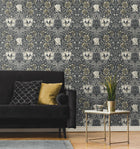 ET12608 Ogee Flora Arts and Crafts Wallpaper By Galerie