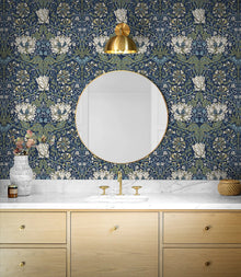 ET12612 Ogee Flora Arts and Crafts Wallpaper By Galerie