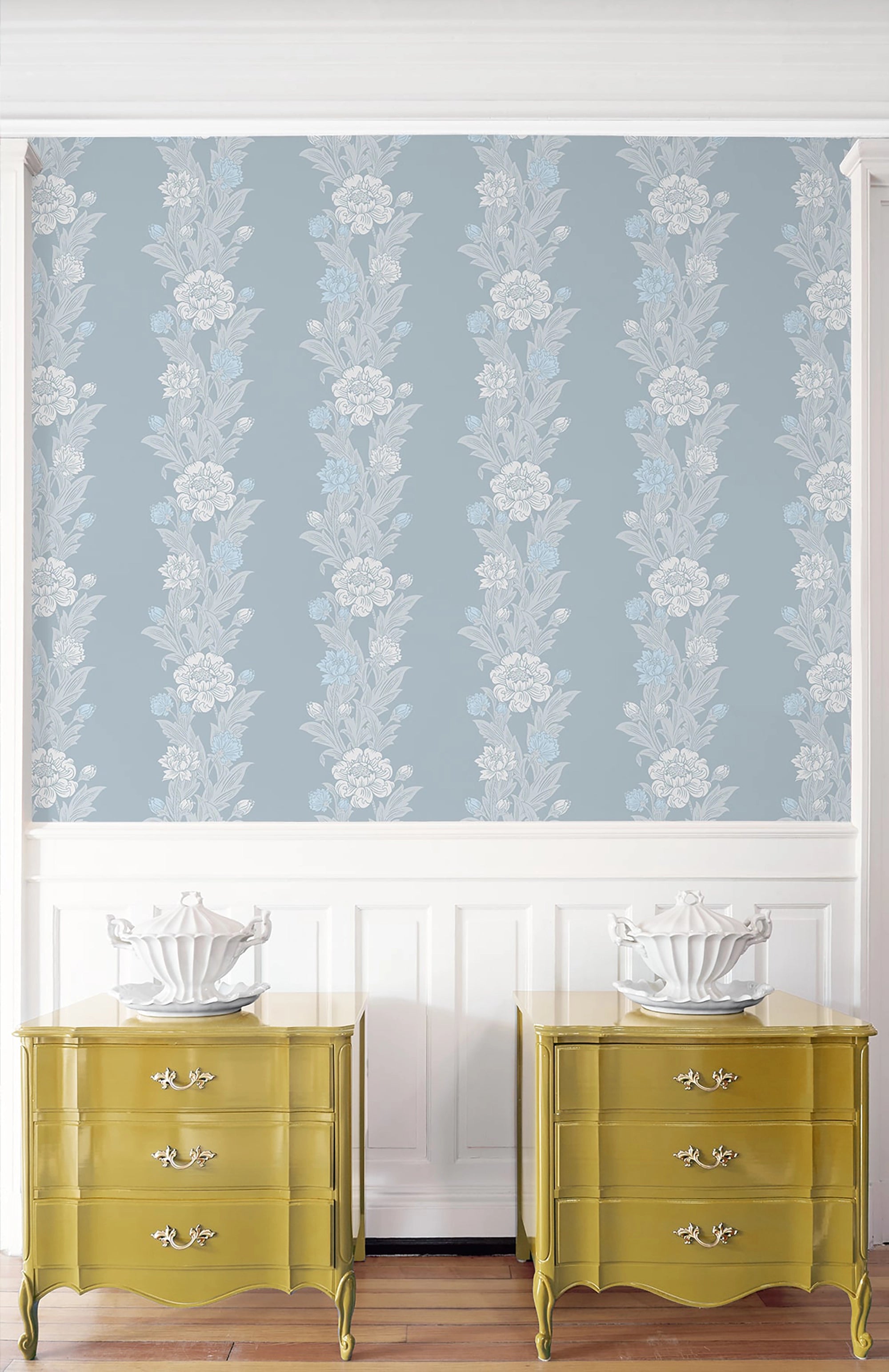 ET12702 Blooming Stripe Arts and Crafts Wallpaper By Galerie