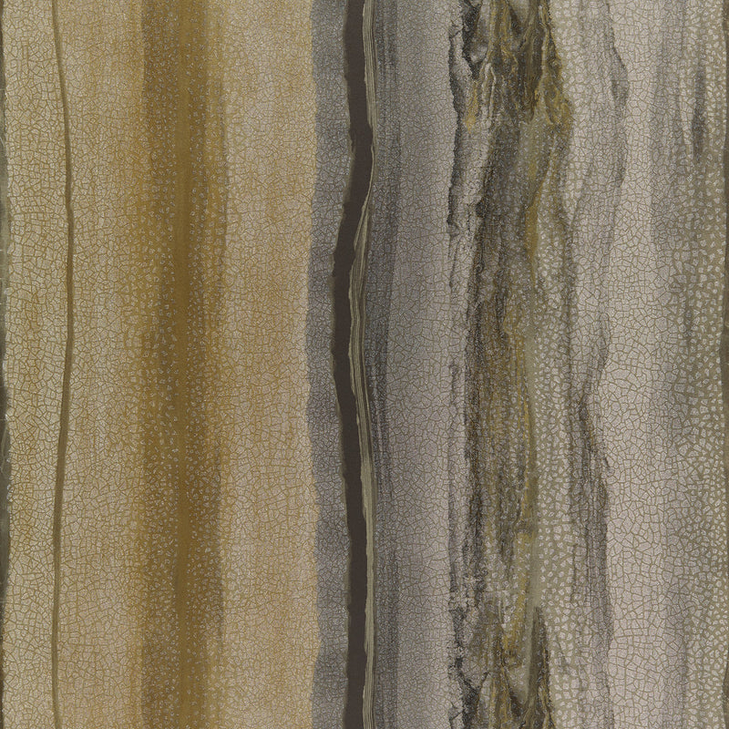 112065 Vitruvius Colour 4 Gold and Basalt Wallpaper by Harlequin