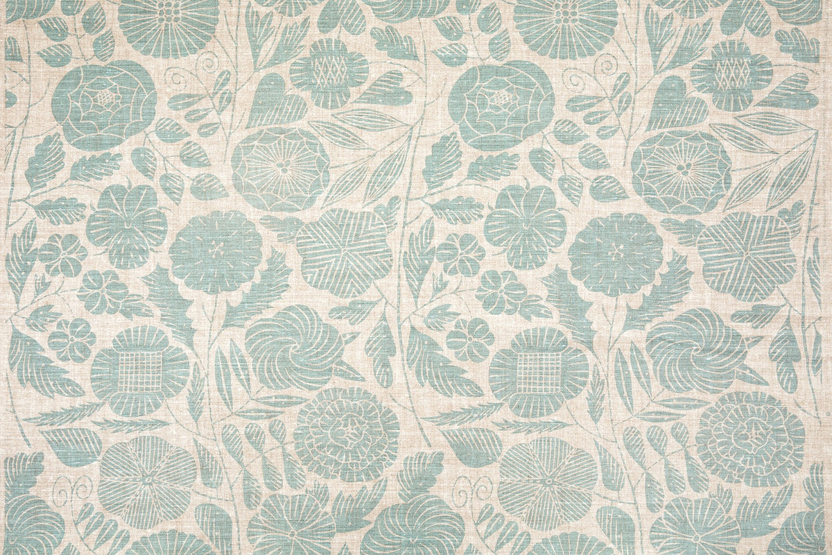 Eden Aqua fabric by Christopher Farr Cloth