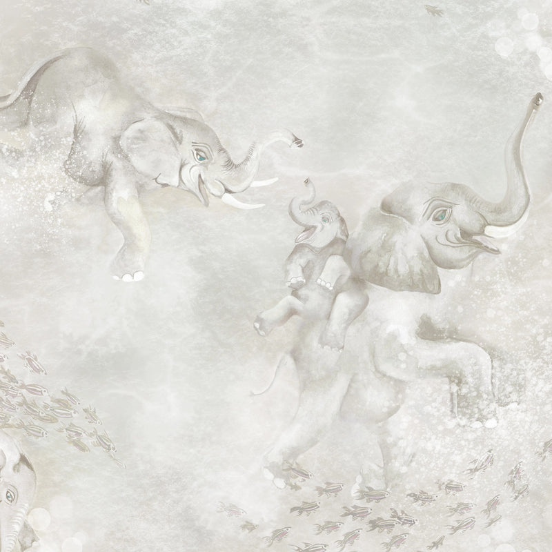 BMPP004/02D Elephant Breaststroke Wallpaper by Brand McKenzie