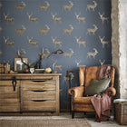 Evesham Deer Elysian Wallpaper By Sanderson
