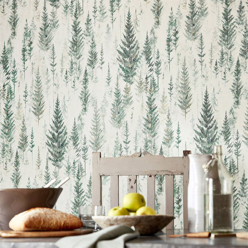 Juniper Pine Elysian Wallpaper By Sanderson