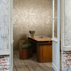 60101A Impasto Emblème Light Gold Wallpaper By Arte