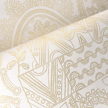30810 Joie Emblème White Gold Wallpaper By Arte