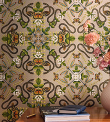 Emerald Forest Botanical Wonders Wedgwood Wallpaper by Clarke & Clarke