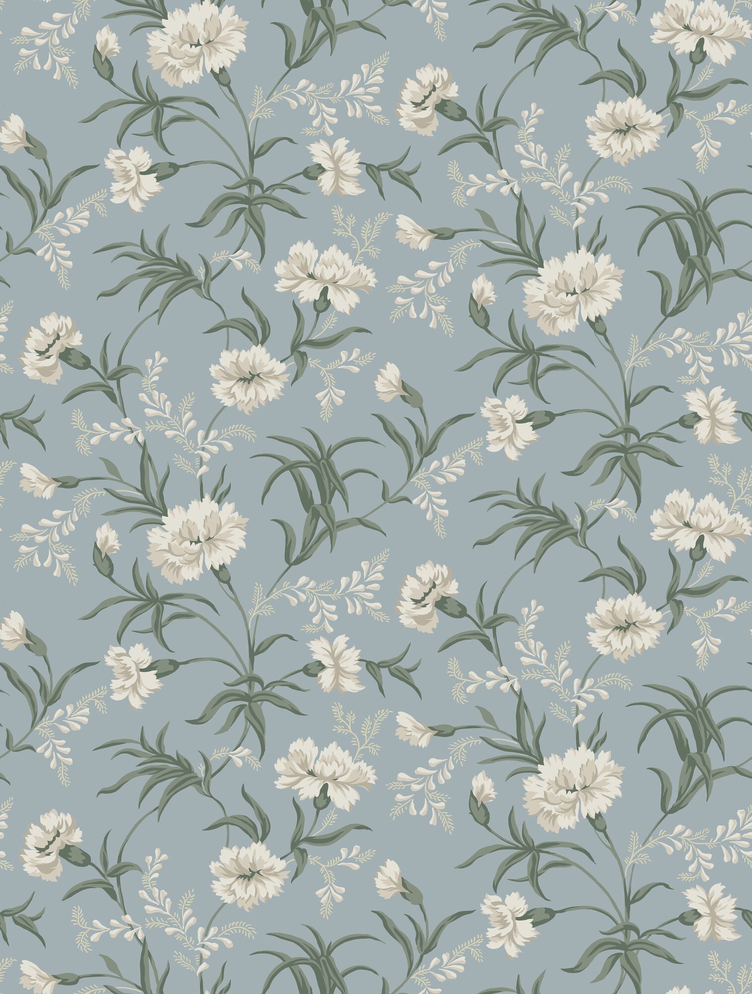 832-37 Sky Blue Emilie Löfstad Wallpaper by Sandberg