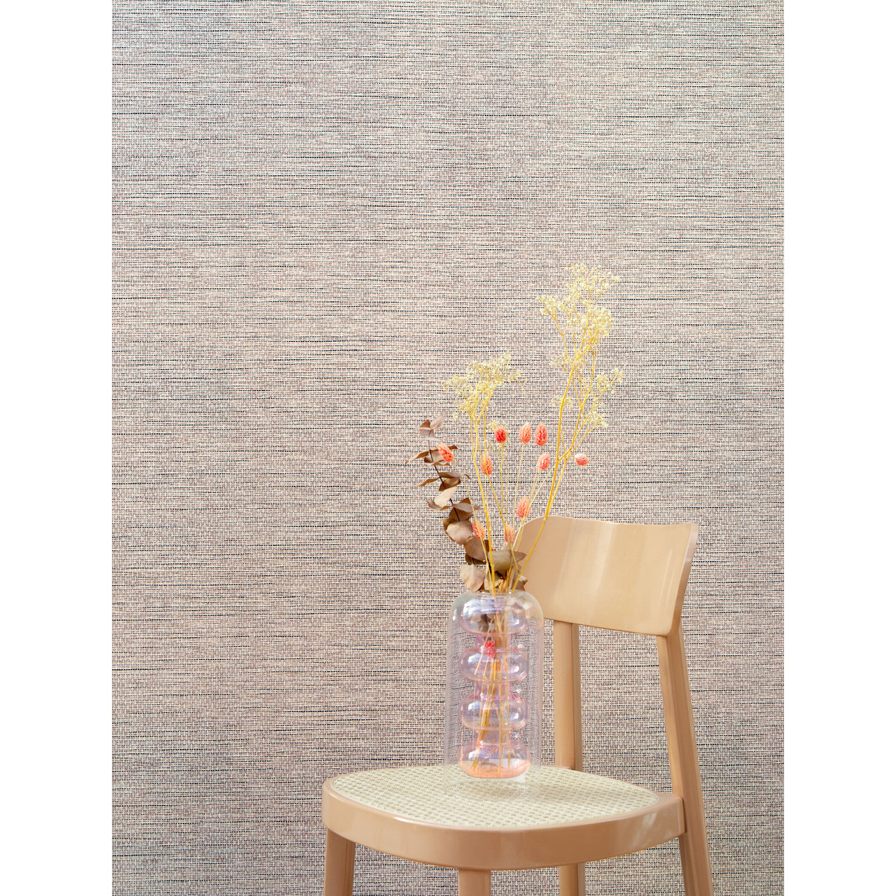 60500B Le Papier Tisse Essentials Totem Lavender Wallpaper By Arte