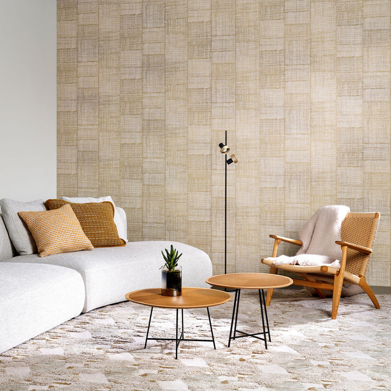 18922 Rabane Essentials Totem Antique Gold Wallpaper By Arte