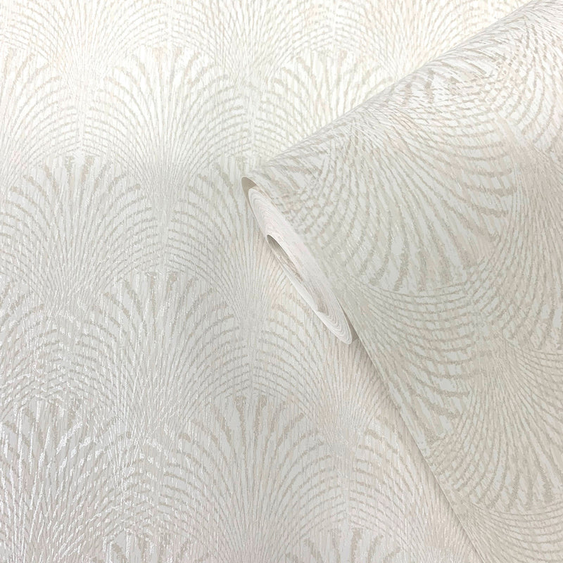 F-AF7001 Fan Boutique Sheen White Wallpaper by Galerie