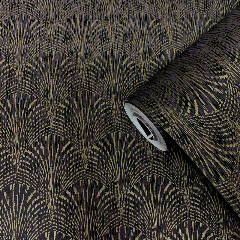 F-AF7005 Fan Boutique Metallic Purple Lilac Wallpaper by Galerie