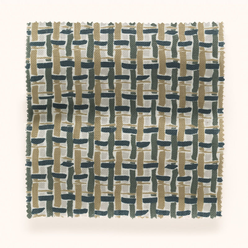 F-B-OL-T-24 Basket Tea Fabric by Parker & Jules