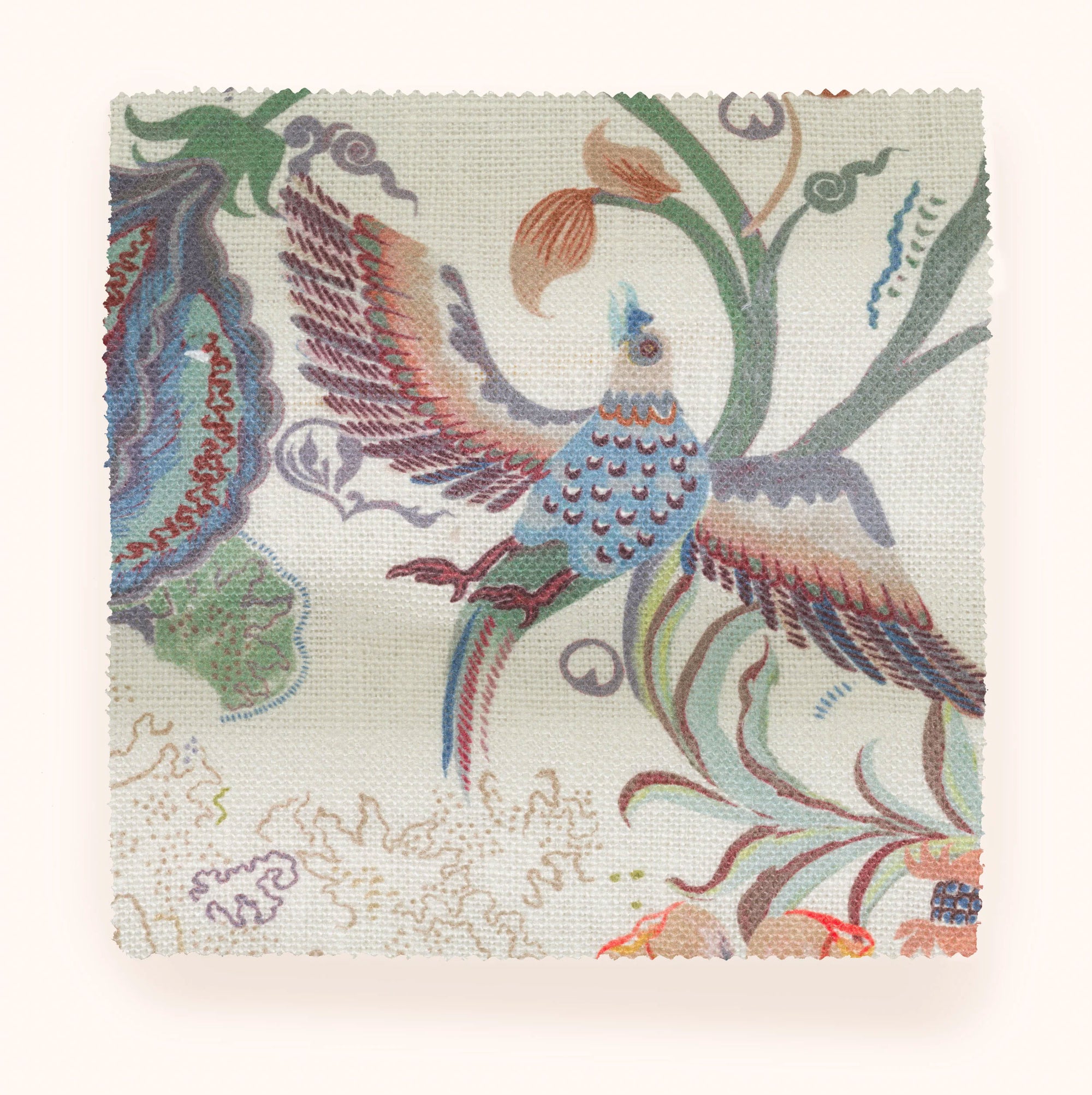 Chintz 21 Carmine Blue Fabric by Parker & Jules