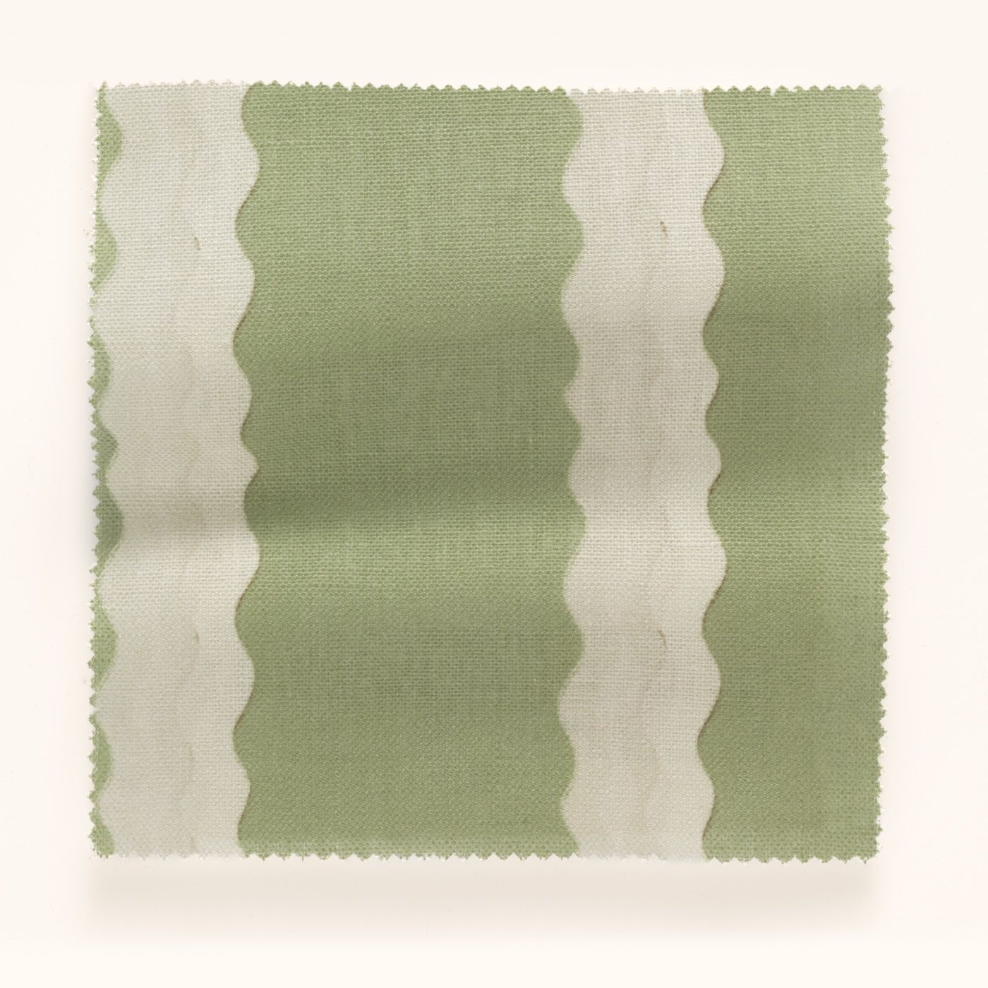 F-DSS-OL-SG-24 Double Scroll Stripe Spring Green Fabric by Parker & Jules