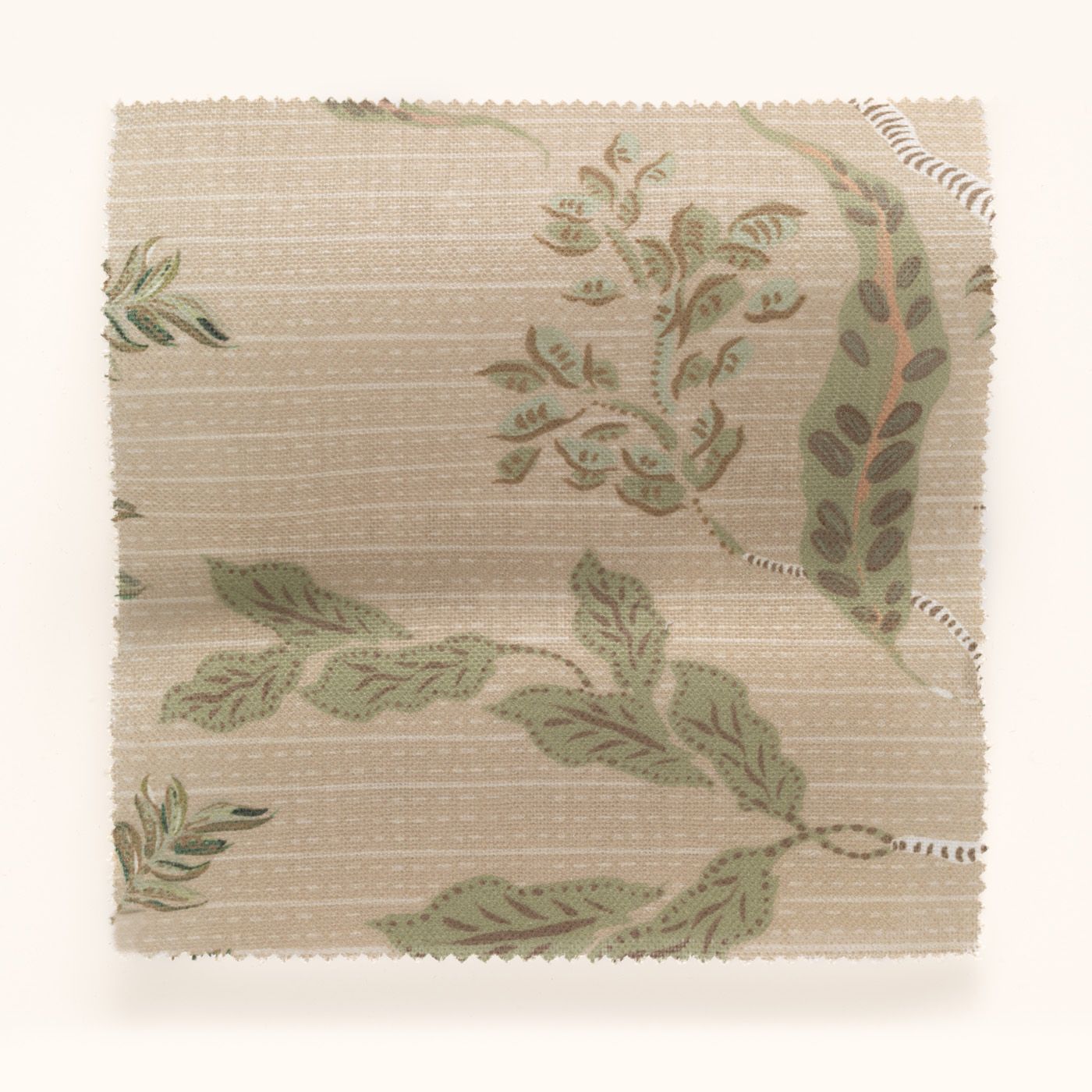 F-EV-OL-CM-24 Eversley Coral Moss Fabric by Parker & Jules