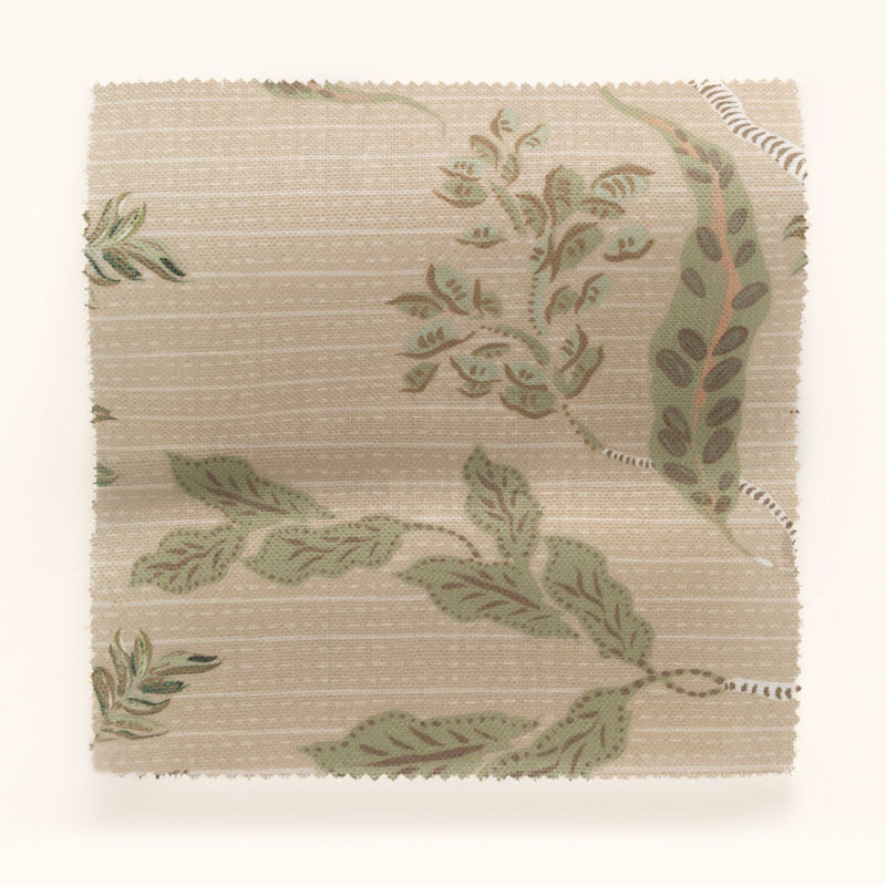 F-EV-OL-CM-24 Eversley Coral Moss Fabric by Parker & Jules