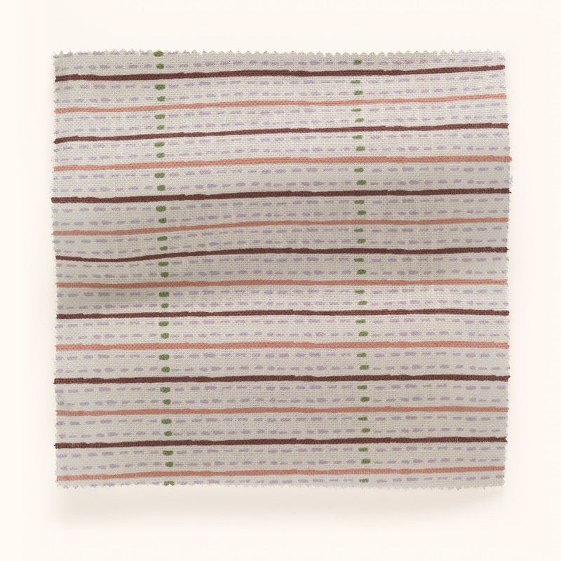 F-EVS-OL-GS-24 Eversley Stripe Ground Sepia Fabric by Parker & Jules