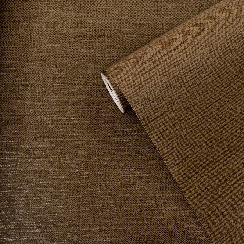 F-FG6011 Weave Boutique Sheen Bronze Brown Wallpaper by Galerie
